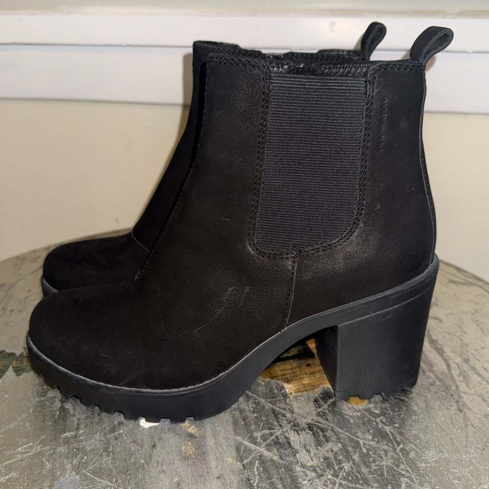 Vagabond Shoemakers Grace Black Platform Ankle Boots Size 37